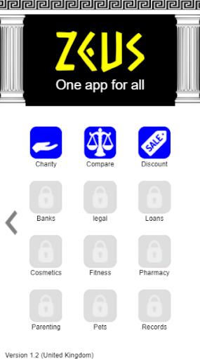 Zeus (UK) - one app for all Screen 2