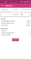 screenshot of Nail Tech Appointment App