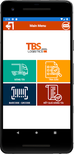 Android application Logistics thử nghiệm screenshort