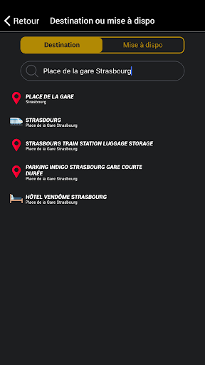Android application MYWAY VTC STRASBOURG screenshort