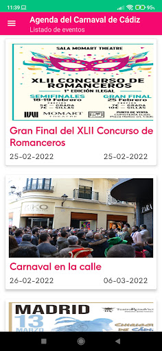Carnaval de Cádiz. Agenda 2024 Screen 3