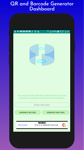 Android application QR And Barcode Generator screenshort