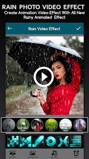 Rain Effect Video Maker : Phot Capture d'écran