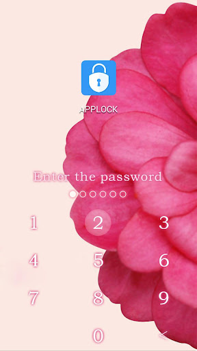AppLock Theme Watermark Flower Screen 2