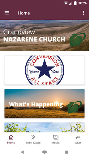 Android application Grandview Nazarene screenshort