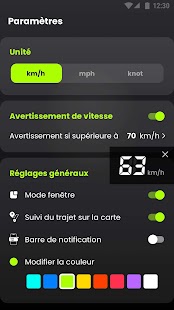 Compteur de Vitesse GPS - km/h Capture d'écran