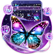 Neon Beautiful Butterfly Theme  Icon