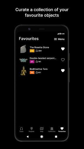 Screenshot of British Museum Audio