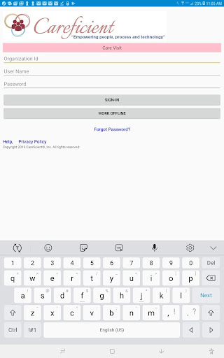 Android application Careficient Visit & SVC Notes screenshort
