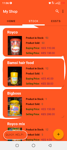 My Shop (Stock Manager) Screen 3