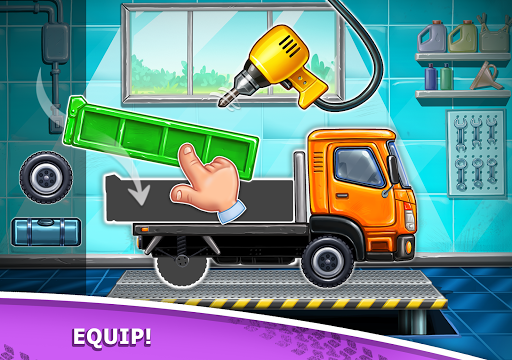 Truck games for kids - build a house, car wash  screenshots 8