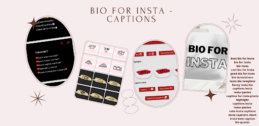 Android application bio for insta - captions screenshort