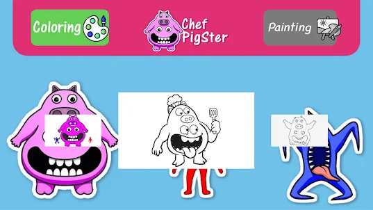 Chef Pigster BanBan 3 Coloring