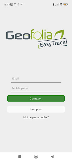 Android application Geofolia Easytrack screenshort
