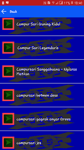 Android application Campursari Gunung Kidul screenshort