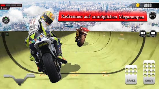 unmöglich Rampe moto Fahrrad Fahrer Superheld Screenshot