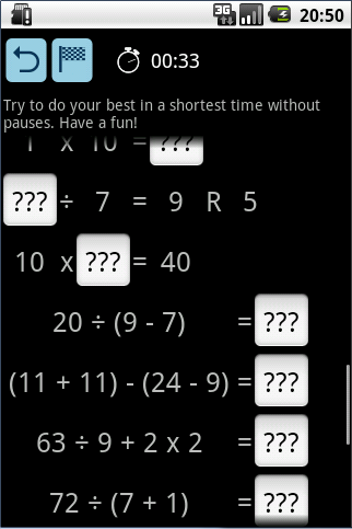My Mental Arithmetic Screen 3