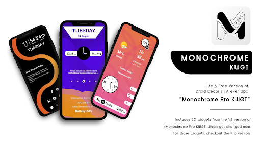 Android application Monochrome KWGT screenshort