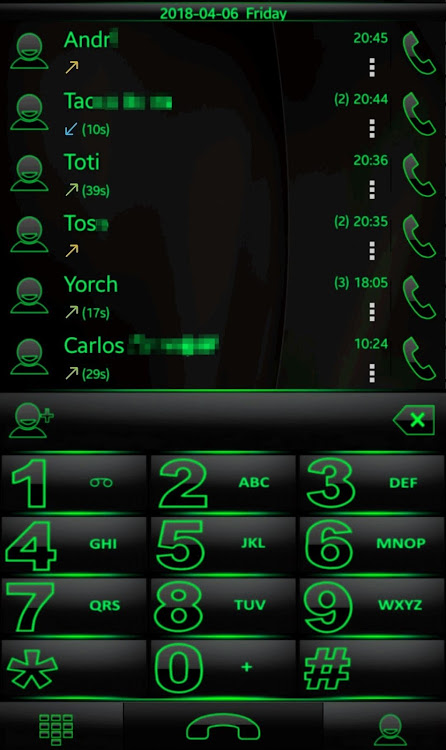 Theme RocketDial Spectra Green - 1.0 - (Android)