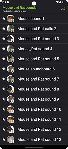 Mouse and Rat sounds Screen 3