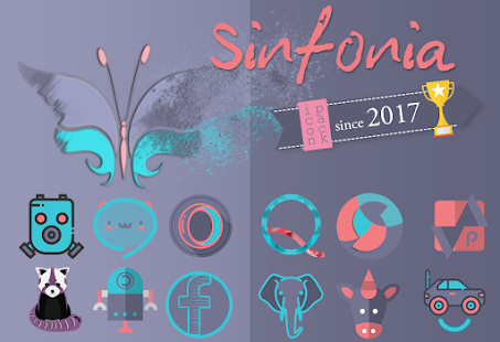 Captura de pantalla de diseño puro de Symphony Icon Pack
