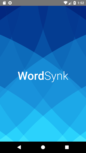 Android application WordSynk screenshort