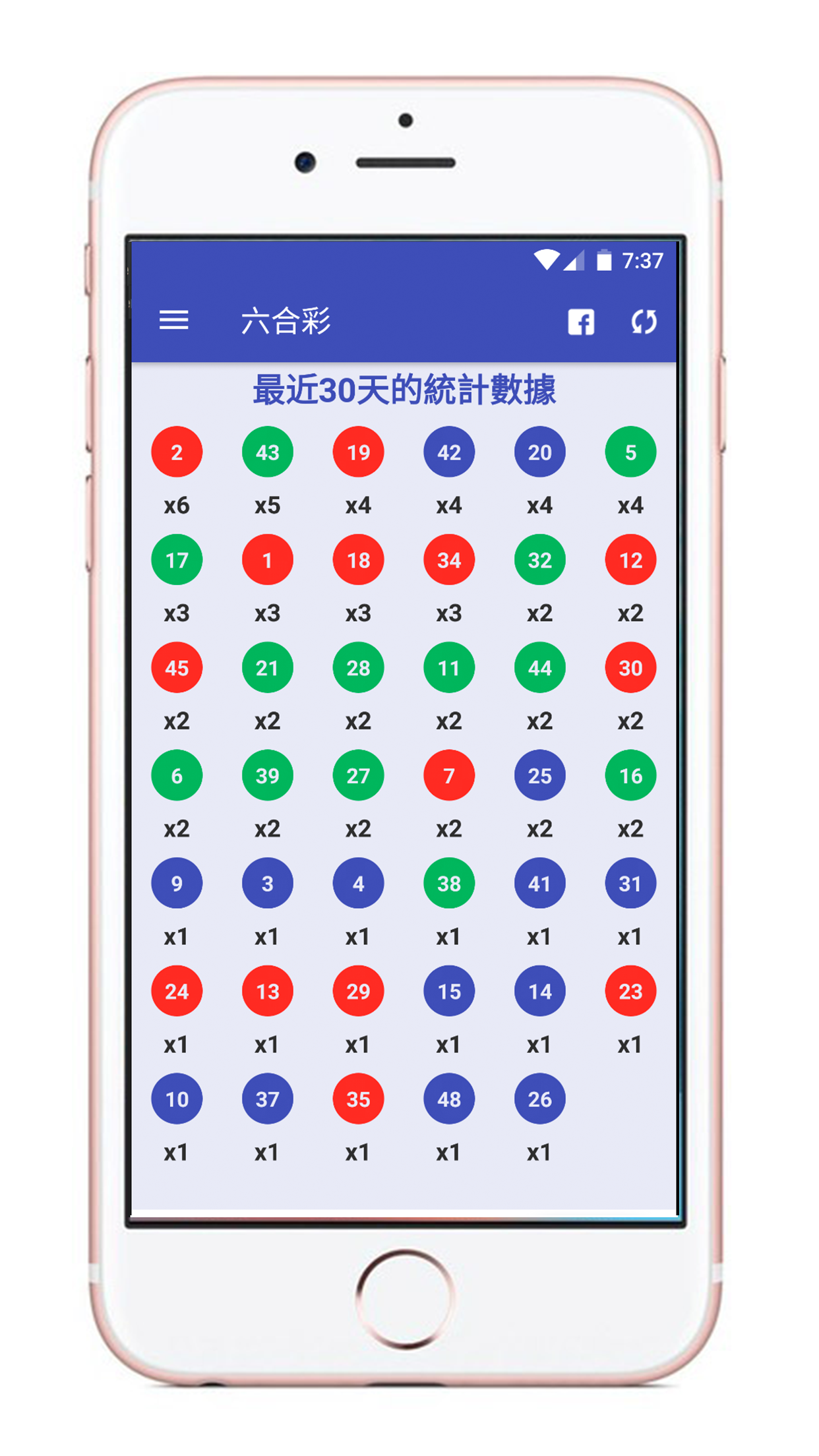 Android application 六合彩 - Mark Six : by Lottowarrior screenshort