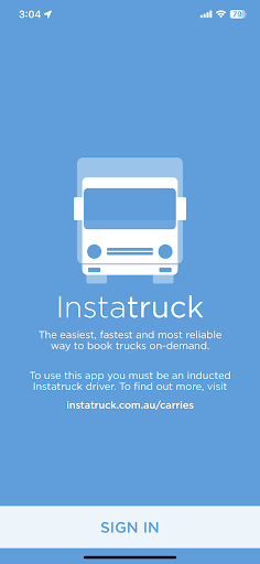 Instatruck (Driver) Screen 2