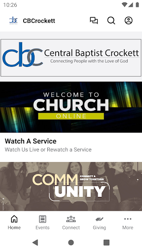 Android application Central Baptist Crockett screenshort