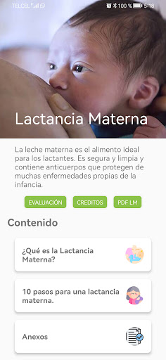 Android application Lactancia MAPP screenshort