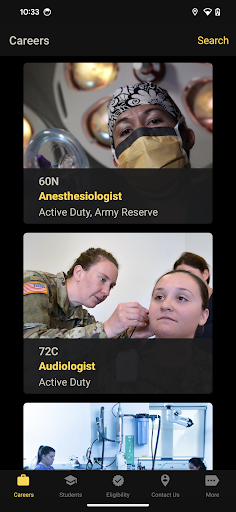 Android application U.S. Army Medicine Careers screenshort