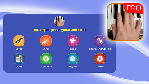 Android application ORG Organ, piano, gitar & drum screenshort