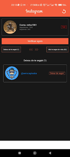 Who unfollowed me Screen 3
