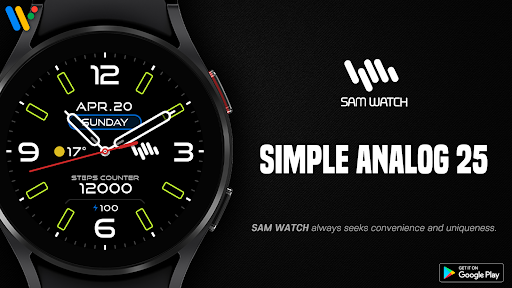 Android application SamWatch Simple Analog 25 screenshort