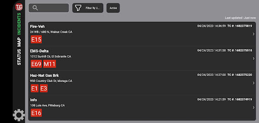 Android application Tablet Command screenshort
