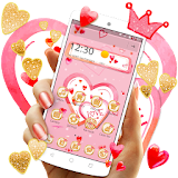 Pink love romantic theme icon
