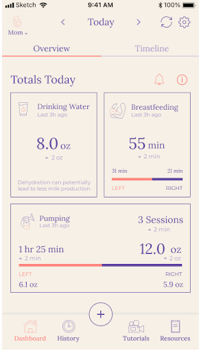 Screenshot of Lansinoh Baby App