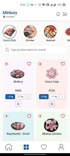 Minbury: Non-Veg Delivery Screen 2