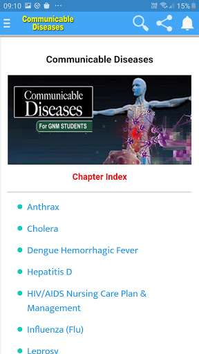 Communicable Diseases Handbook Screen 3