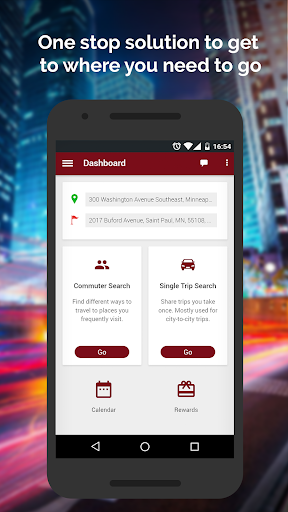 Android application Gopher Rideshare screenshort