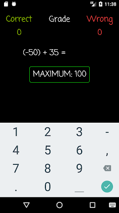 Addition  Practice: Negative N - Screenshot 1