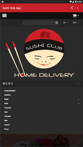 Sushi Club App Screen 3