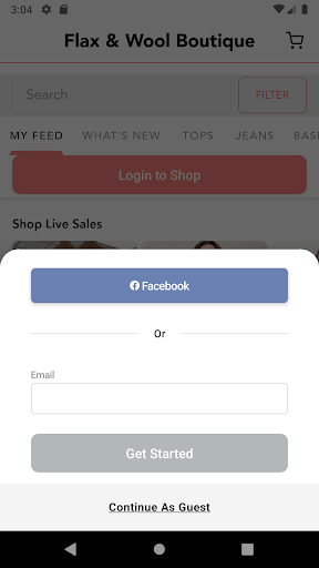 Flax & Wool Boutique Screenshot 1 - AppWisp.com