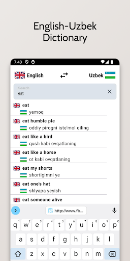 Android application Uzbek-English Dictionary screenshort
