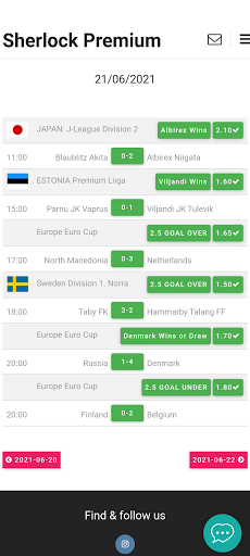 Android application Sherlock Premium Betting Tips screenshort