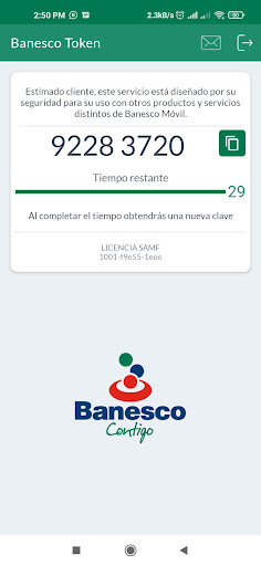 Banesco Token Screen 2