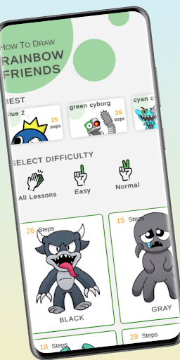 Android application How to draw rainbow frien screenshort