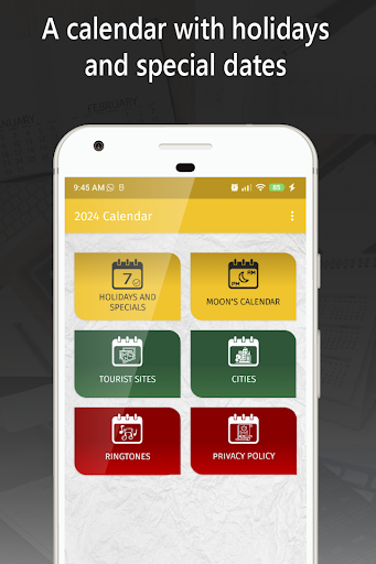 Android application lithuania calendar 2024 screenshort