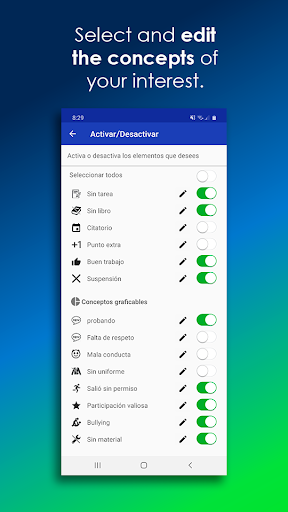 Pasalista - School Control Screen 3