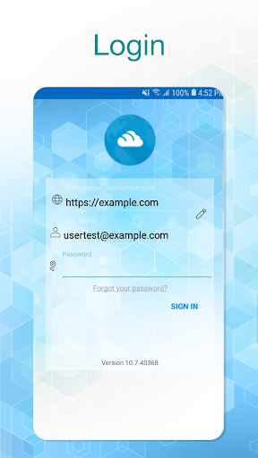 Android application Cloud Android Client screenshort